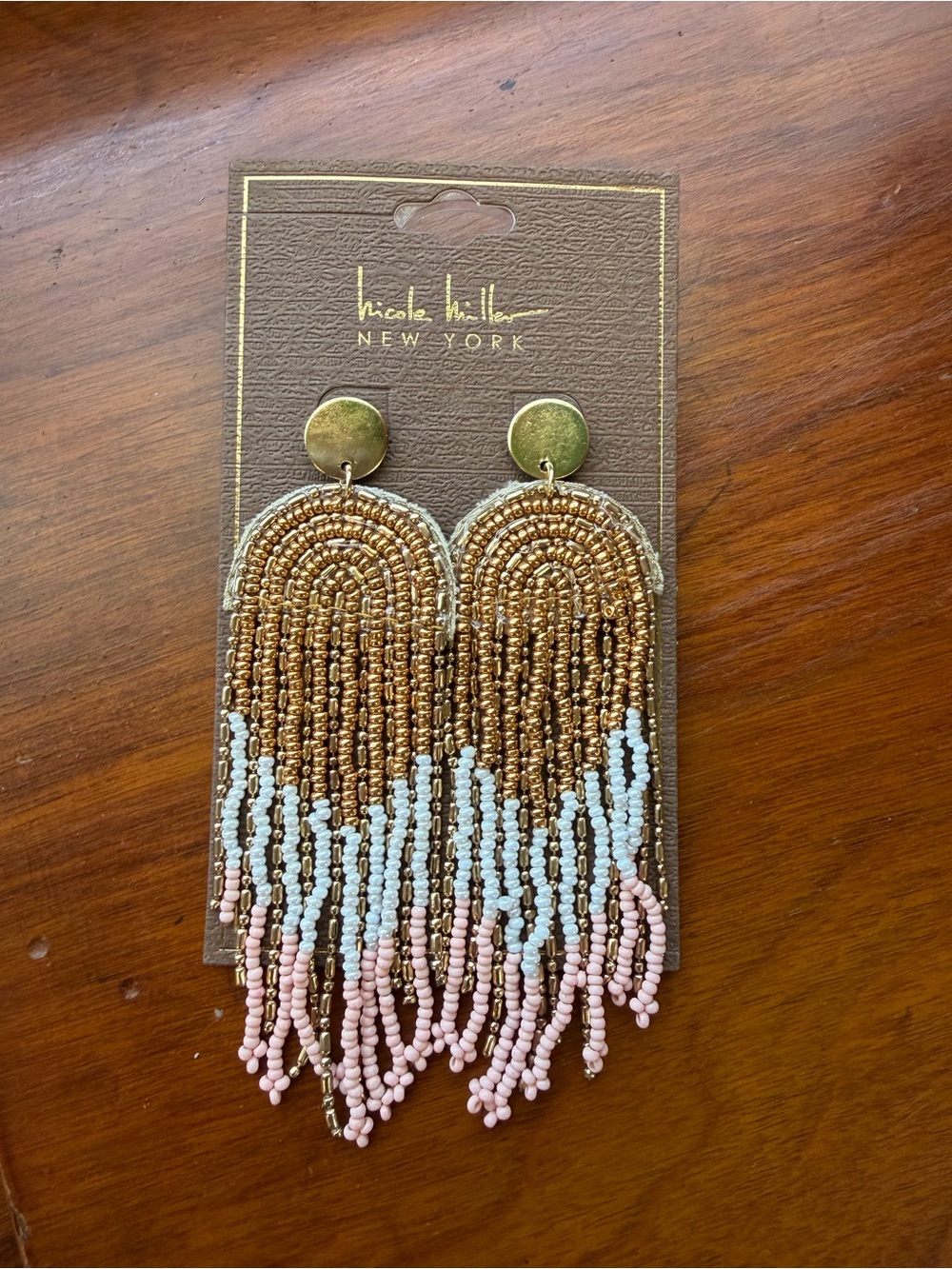 Beaded Earrings on Card
